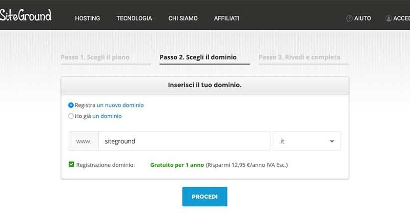 Registrazione dominio e hosting