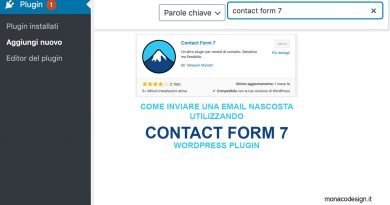 Come inviare una email nascosta in contact form 7